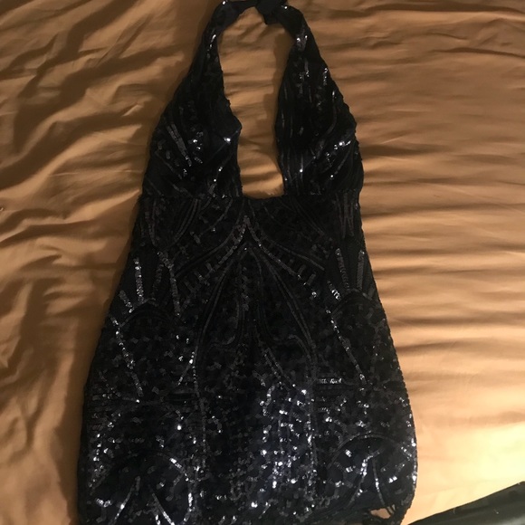 Navy sequins dress - Picture 2 of 4